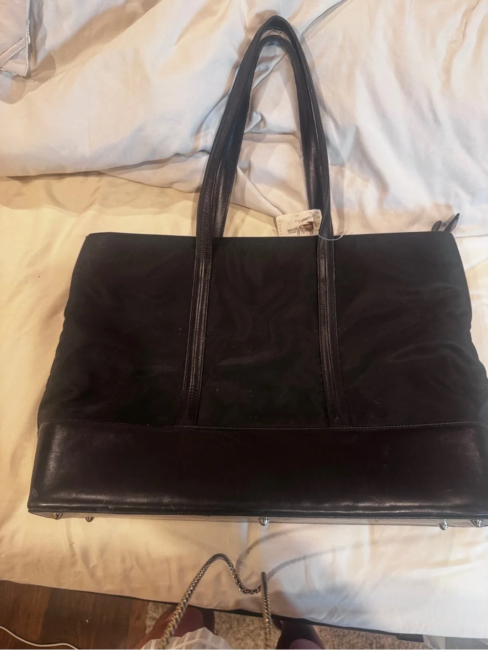 Neiman Marcus Black Tote Laptop Bag